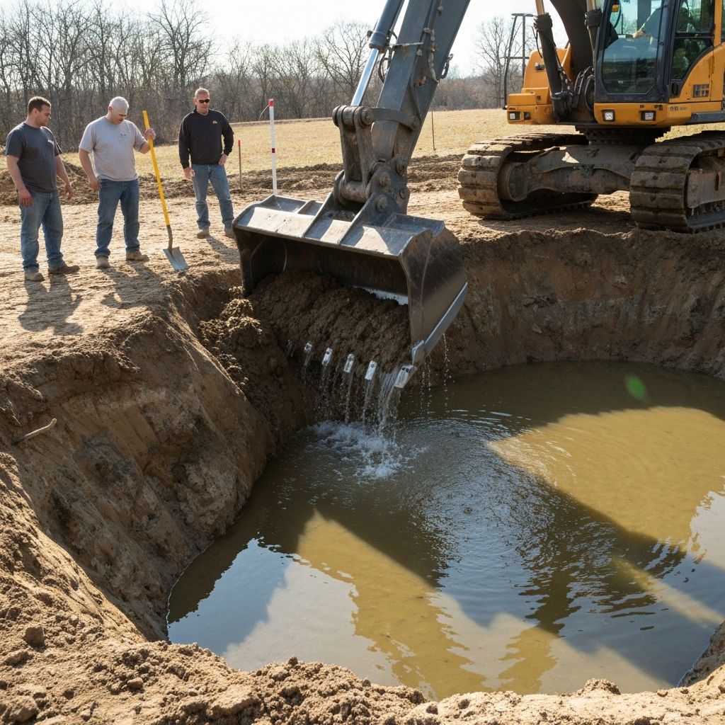 Excavation for Pond Construction